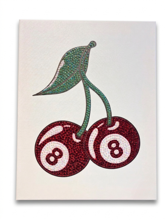 Cherry Rhinestone Canvas Art Kit