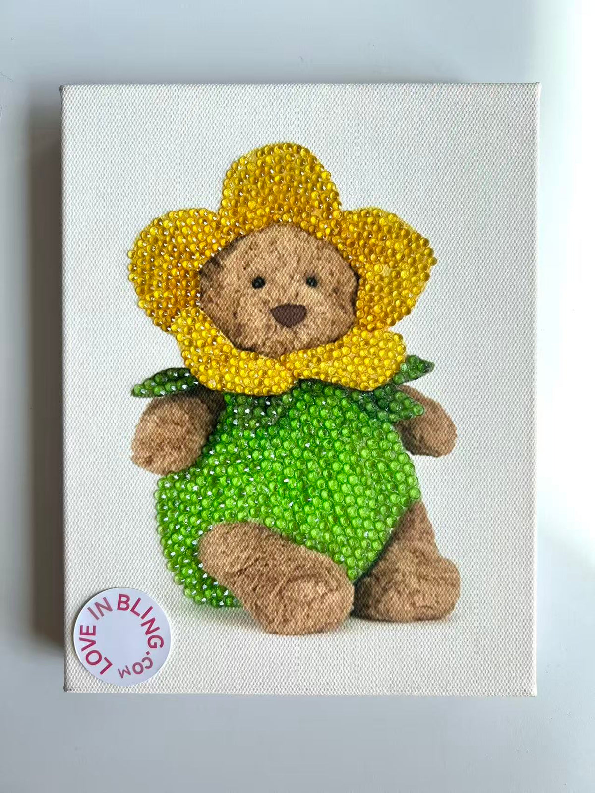 Jellycat Sunflower Bear Rhinestone Canvas Art Kit