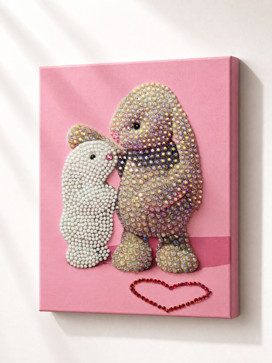 Jellycat Bunny Under Mom’s Wing Rhinestone Canvas Art Kit (Mother's Day Edition)
