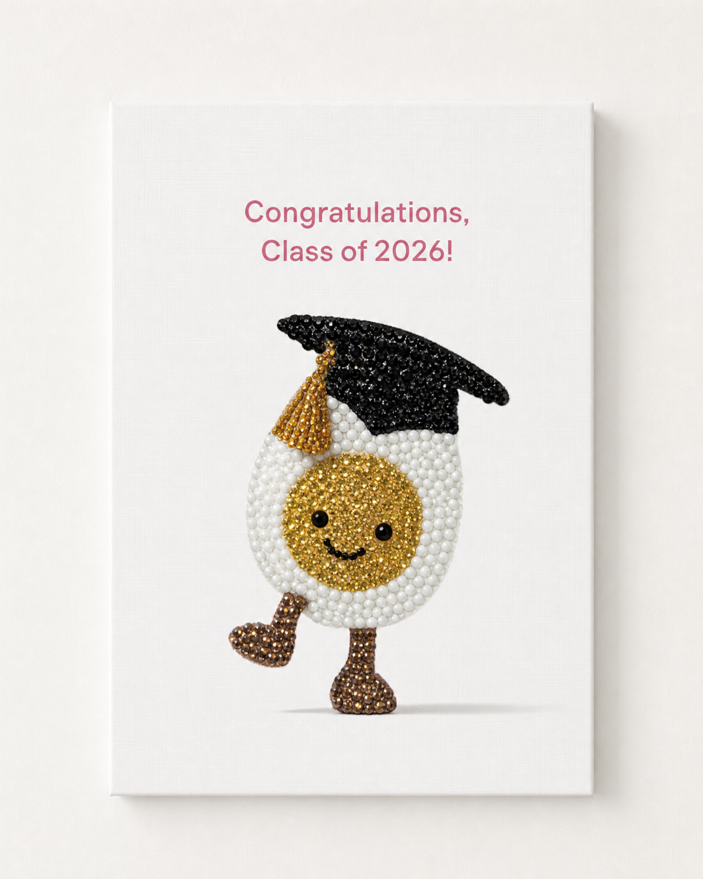 Jellycat Egg-cellent Achievement Rhinestone Canvas Art Kit (Class of 2026 Graduation Gift)