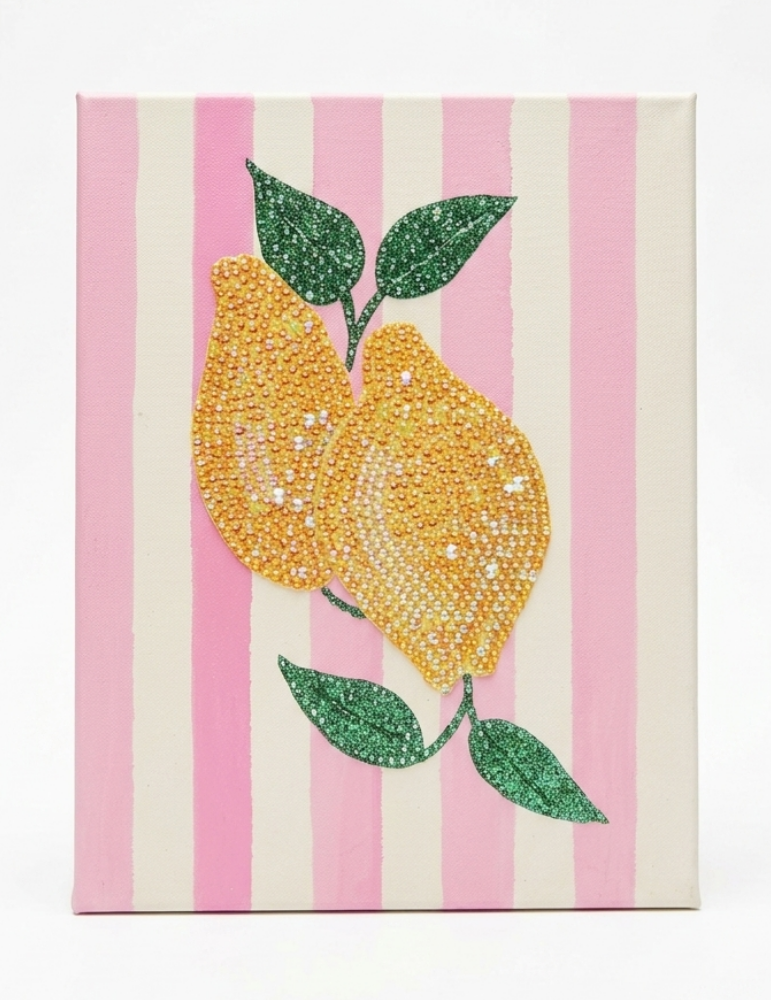 Lemon Rhinestone Canvas Art Kit