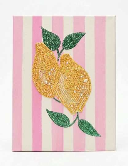 Lemon Rhinestone Canvas Art Kit