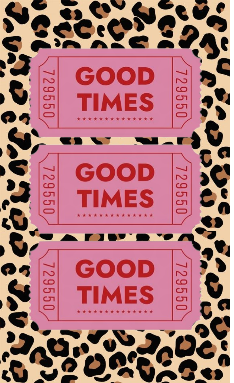 Leopard Good Times Tickets Rhinestone Canvas Art Kit