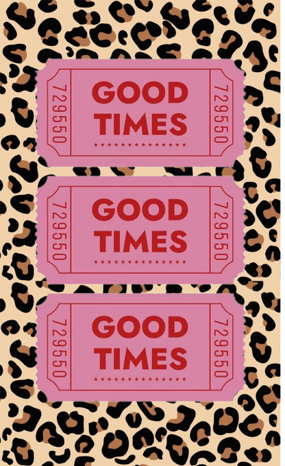 Leopard Good Times Tickets Rhinestone Canvas Art Kit