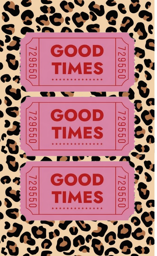 Leopard Good Times Tickets Rhinestone Canvas Art Kit