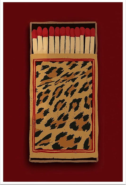 Leopard Matchbox Rhinestone Canvas Art Kit