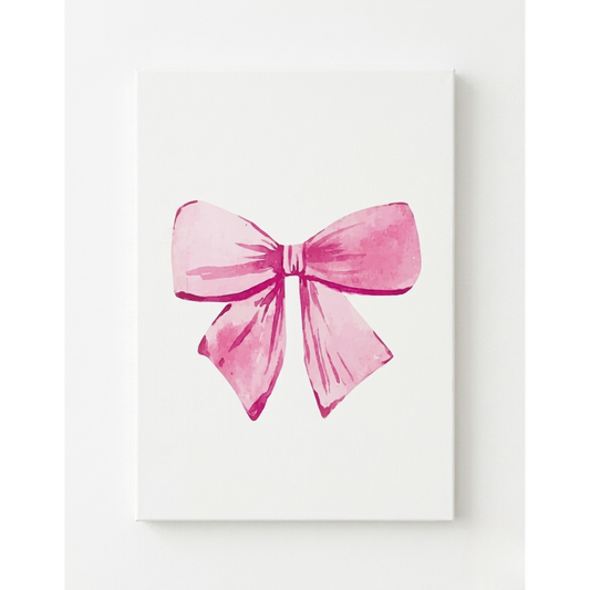 Light Pink Bow Rhinestone Canvas Art Kit