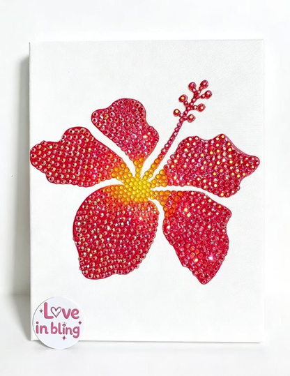 Midnight Sun Flower Rhinestone Canvas Art Kit