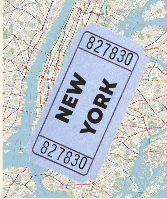 Kit de arte en lienzo con pedrería de Nueva York
