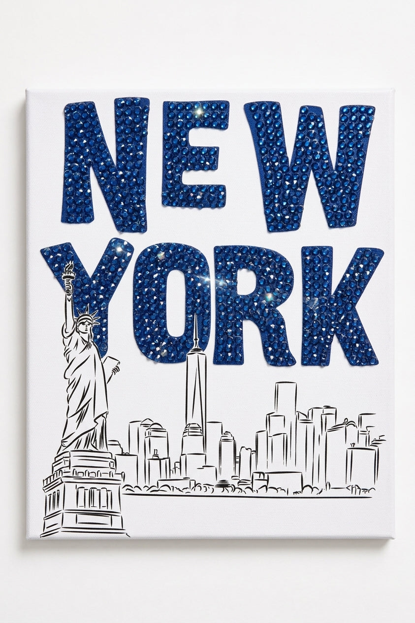 New York Rhinestone Canvas Art Kit