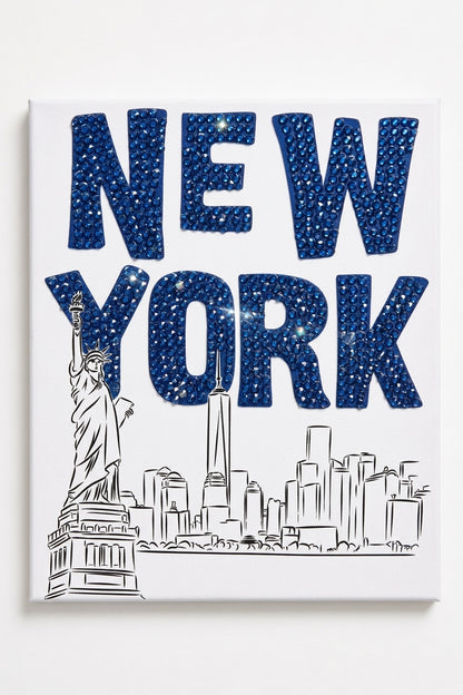 New York Rhinestone Canvas Art Kit
