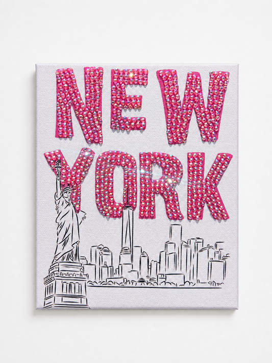 New York Rhinestone Canvas Art Kit