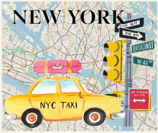 New York Taxi Rhinestone Canvas Art Kit