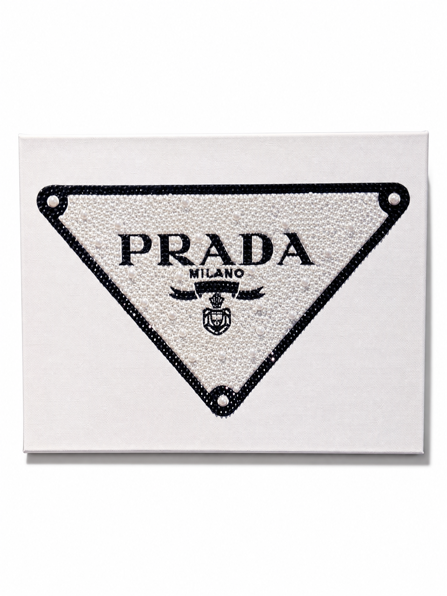 Prada Logo Rhinestone Canvas Art Kit