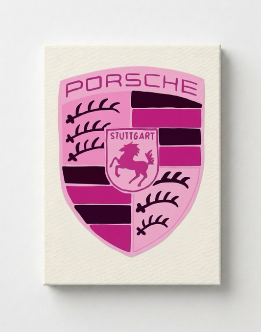 Porsche Logo Rhinestone Canvas Art Kit