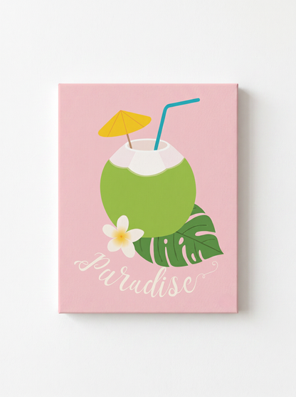 Piña Colada Rhinestone Canvas Art Kit