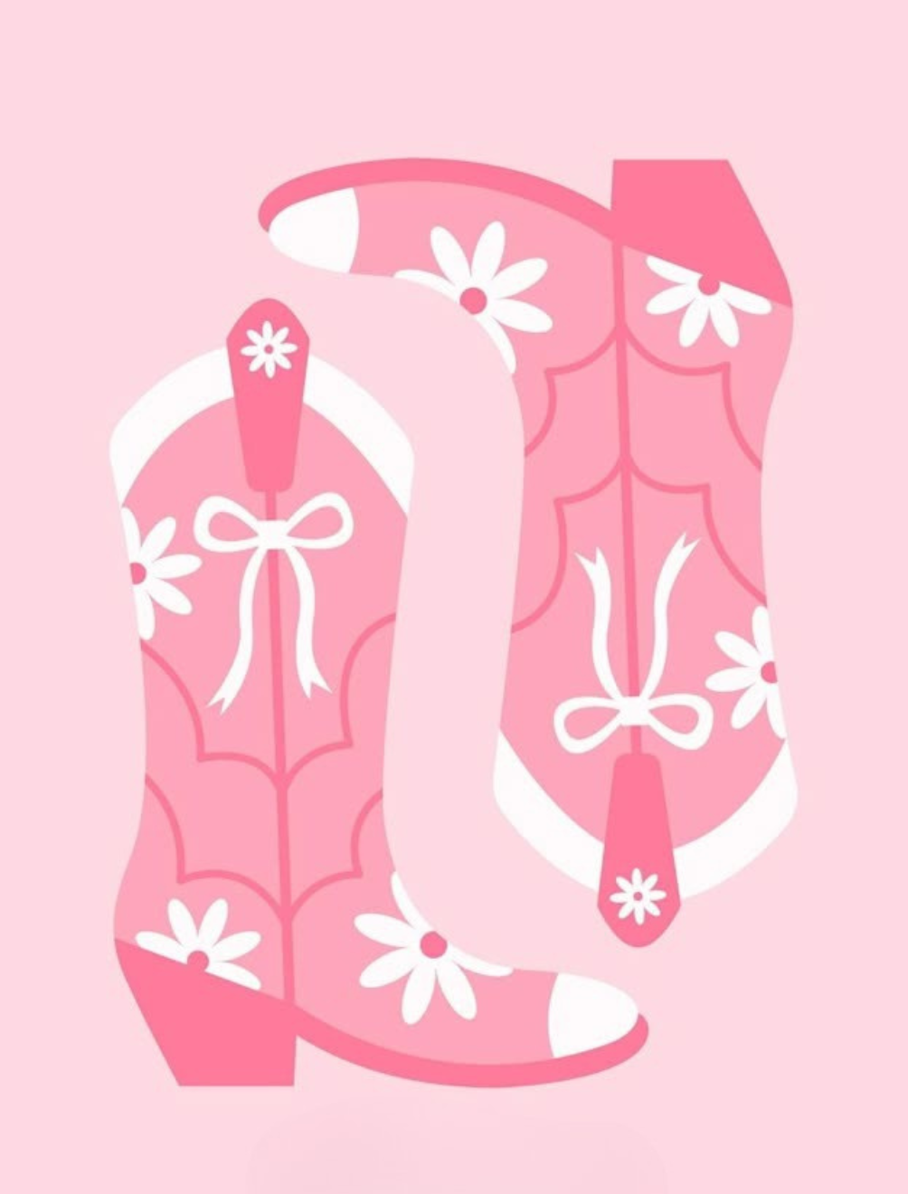 Daisy Bow Boots Rhinestone Canvas Art Kit