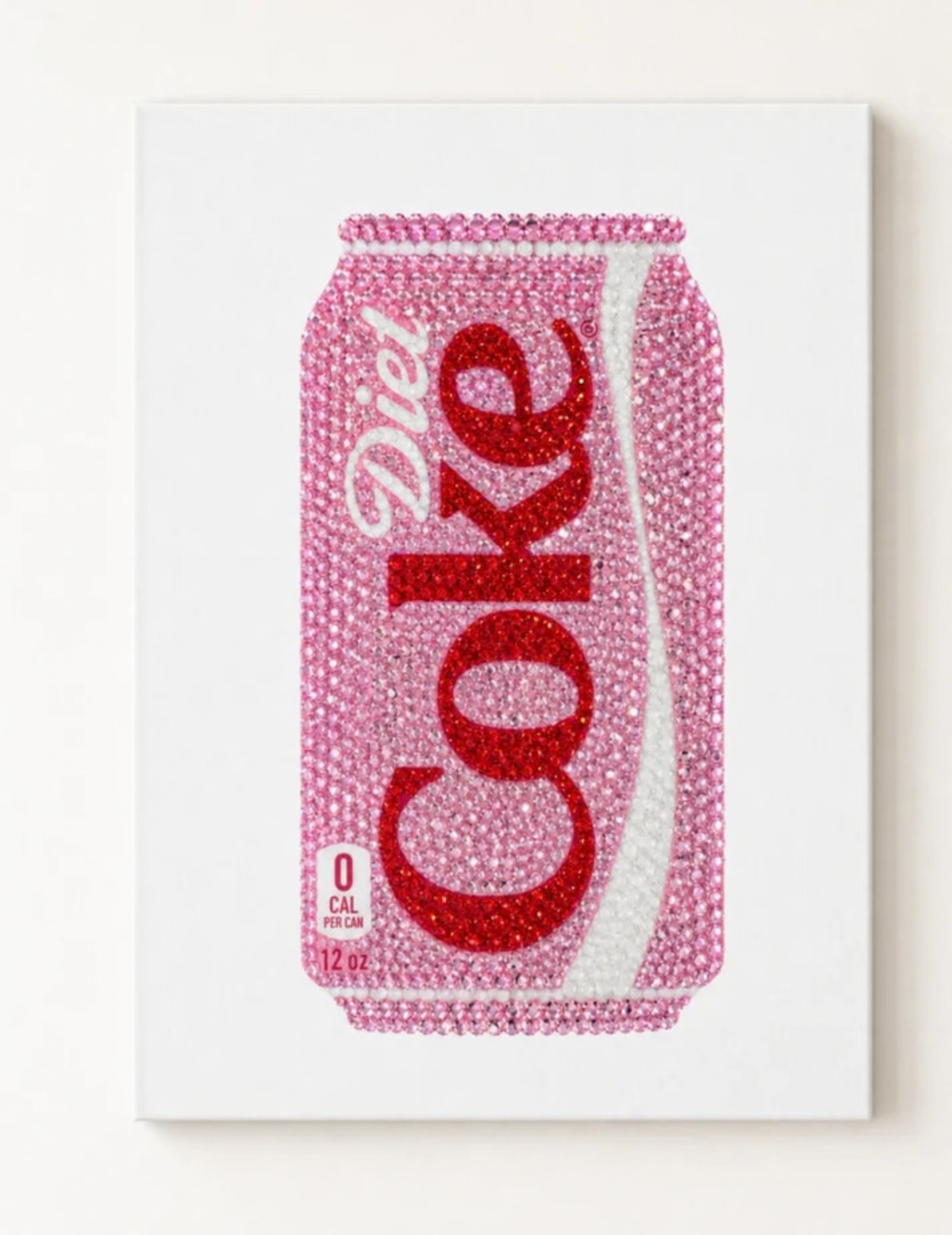 Pink Diet Coke Rhinestone Canvas Art Kit