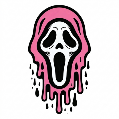 Pink Drip Ghostface Rhinestone Canvas Art Kit
