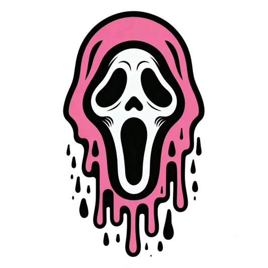 Pink Drip Ghostface Rhinestone Canvas Art Kit