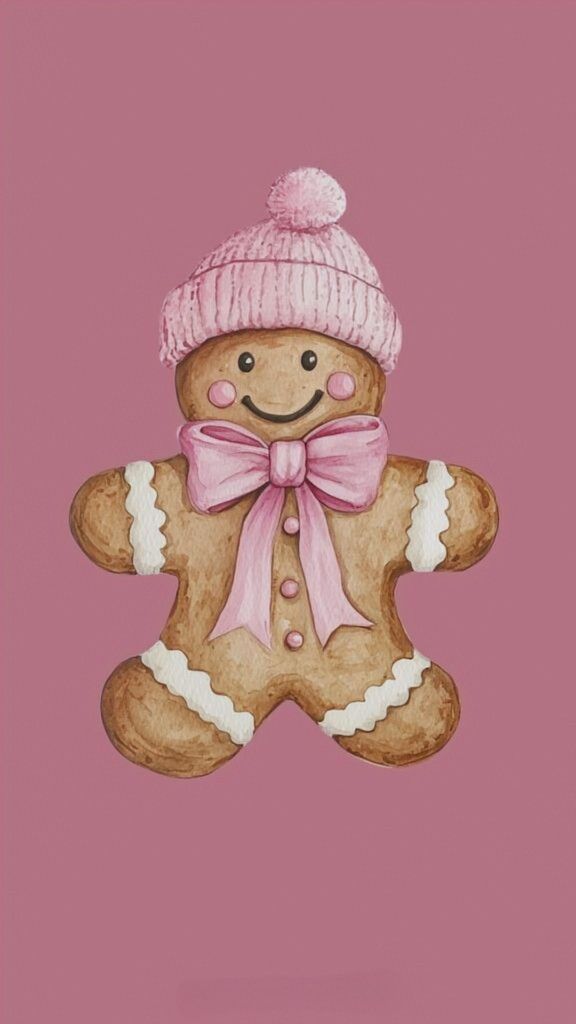 Pink Gingerbread Checkers Rhinestone Canvas Art Kit