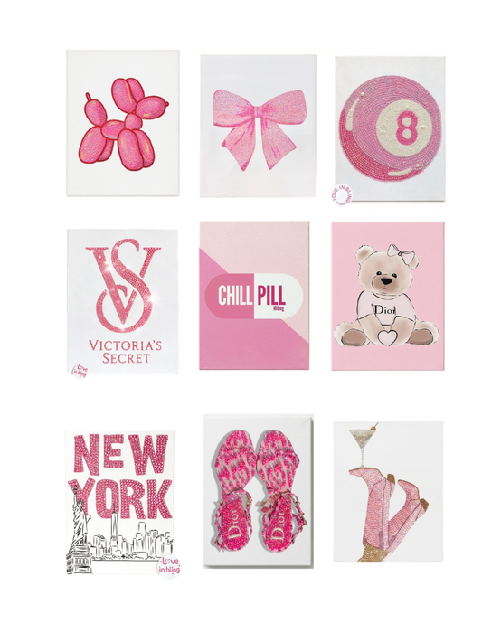 Pink Rhinestone Canvas Mystery Kit