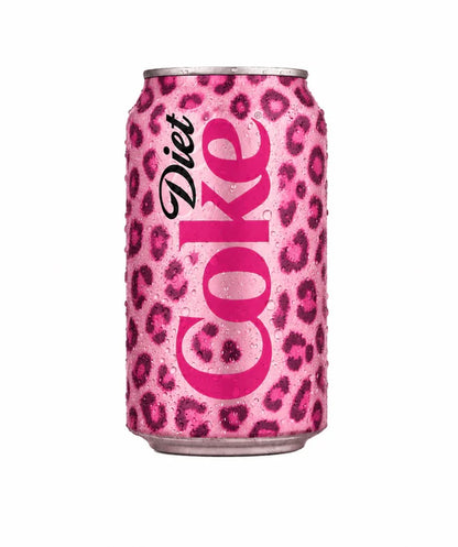 Pink Cheetah Diet Coke Rhinestone Canvas Art Kit
