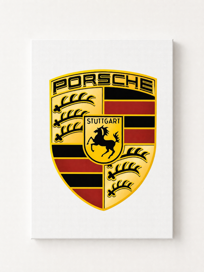 Porsche Logo Rhinestone Canvas Art Kit