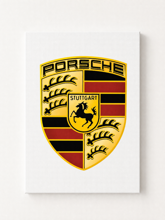 Porsche Logo Rhinestone Canvas Art Kit