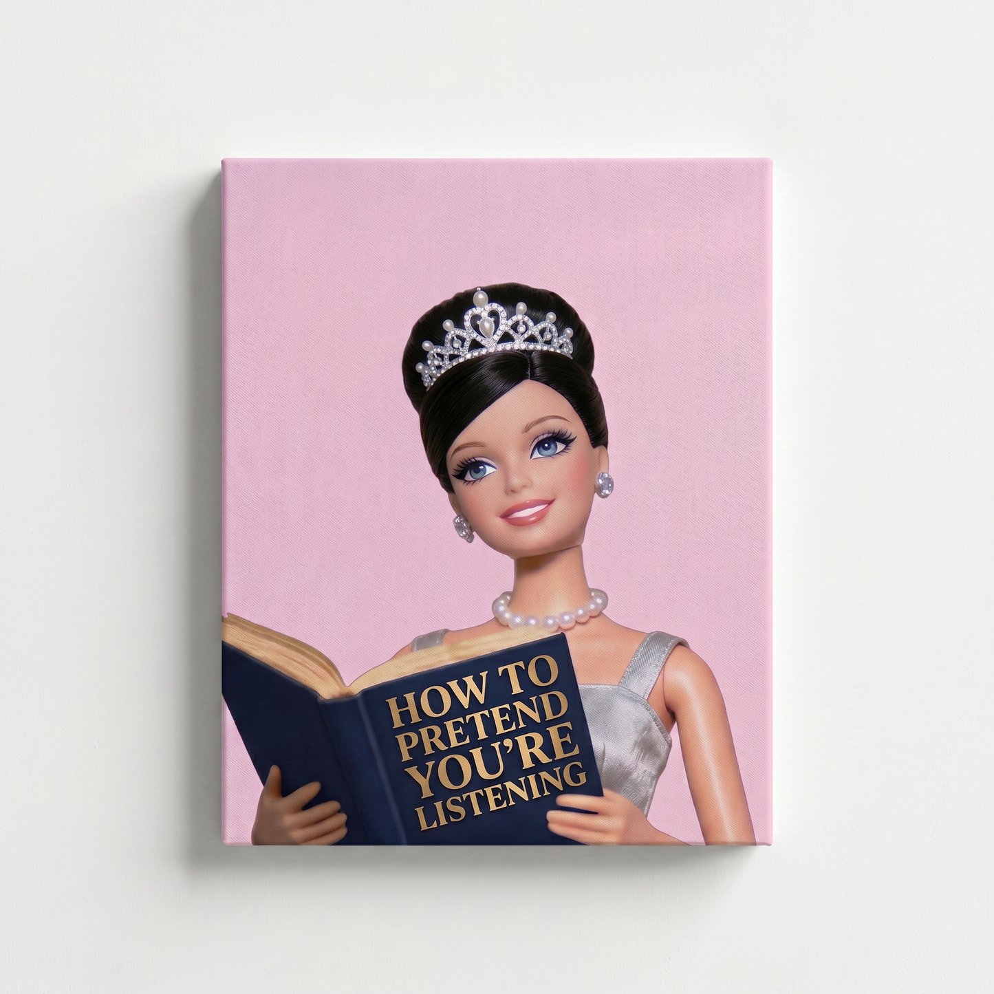 Pretend Listening Barbie Rhinestone Canvas Art Kit