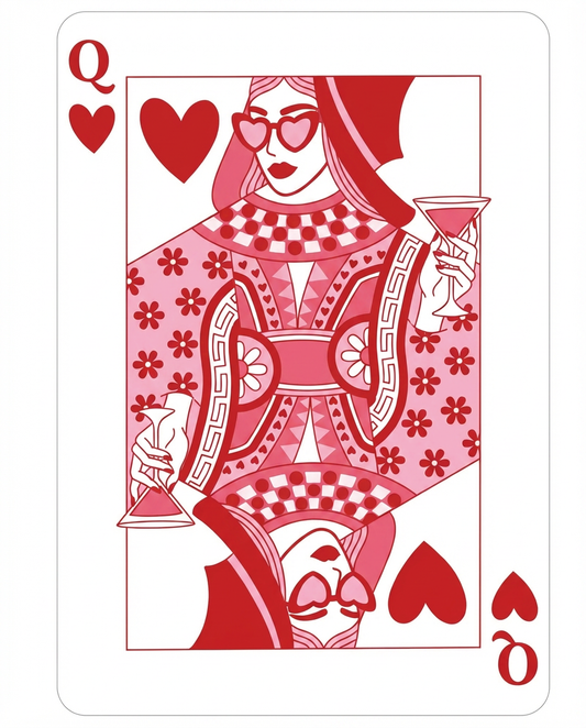 Red Queen Card Rhinestone Canvas Art Kit