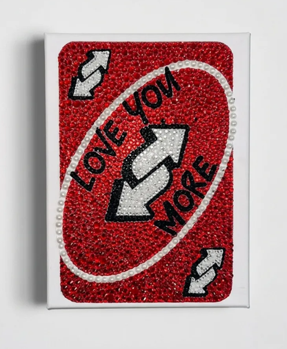 Red UNO Rhinestone Canvas Art Kit
