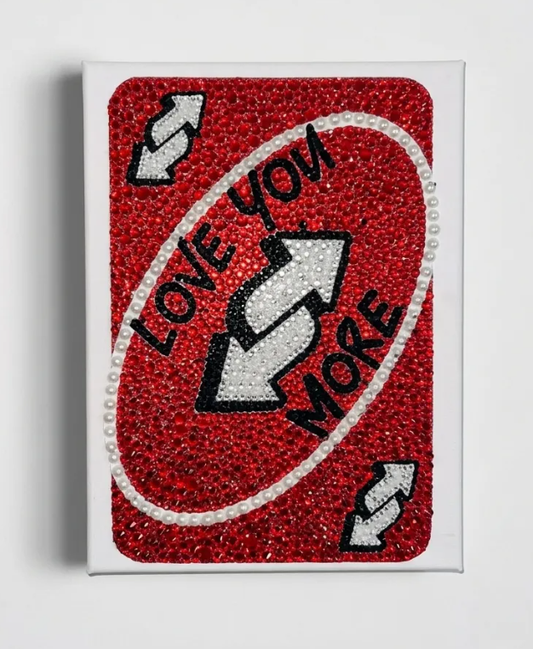 Red UNO Rhinestone Canvas Art Kit