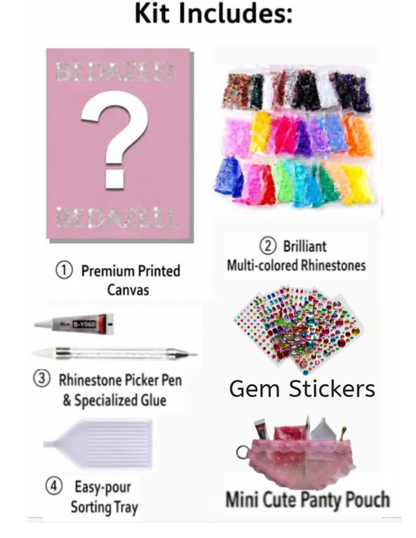 Kit de lienzo de pedrería Barbie