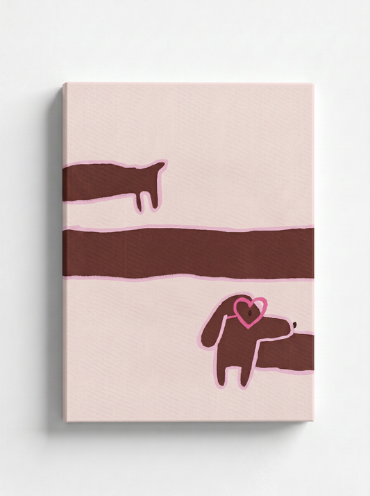 Sausage Dog-3 Rhinestone Canvas Art Kit