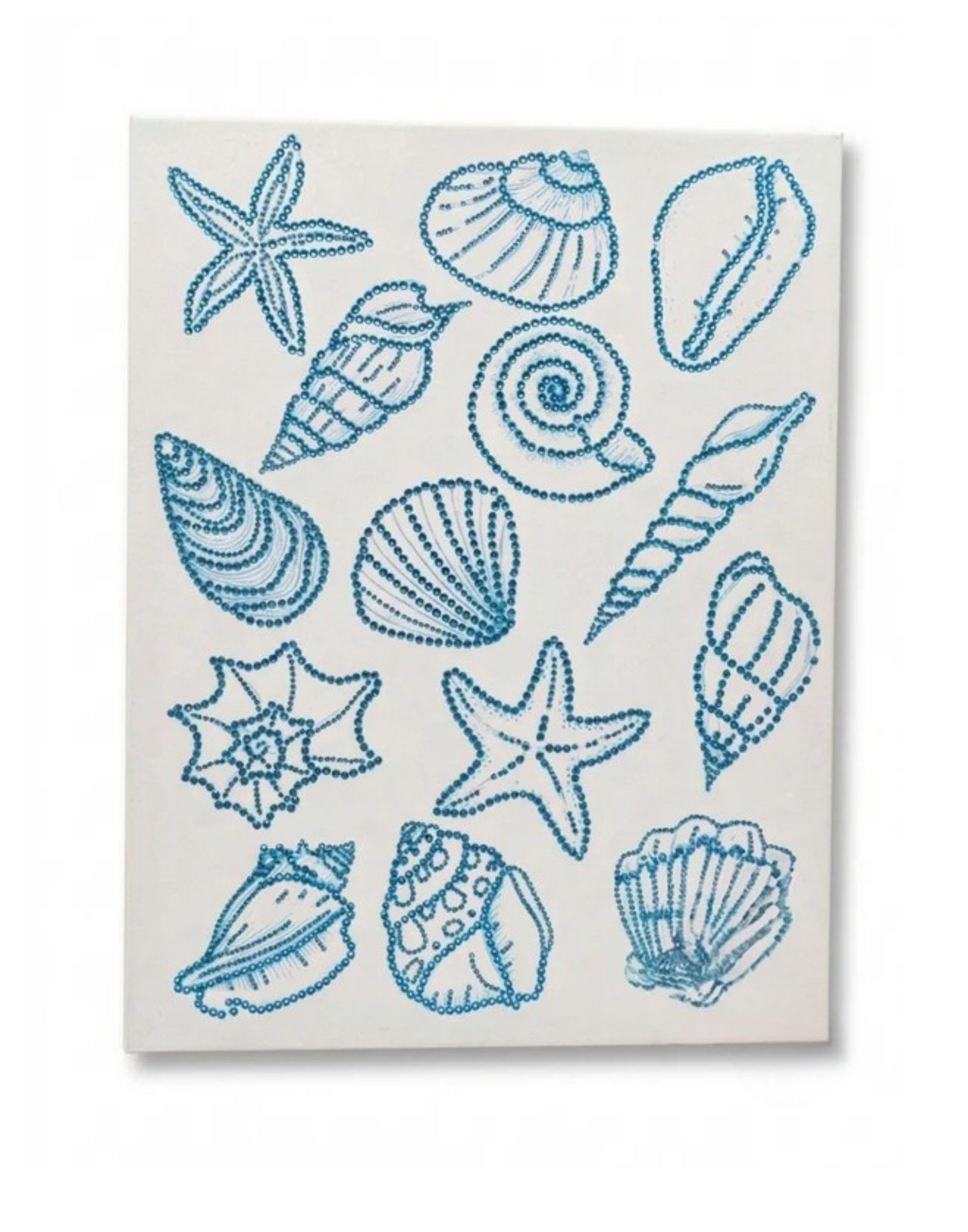Kit de arte en lienzo con diamantes de imitación de conchas marinas