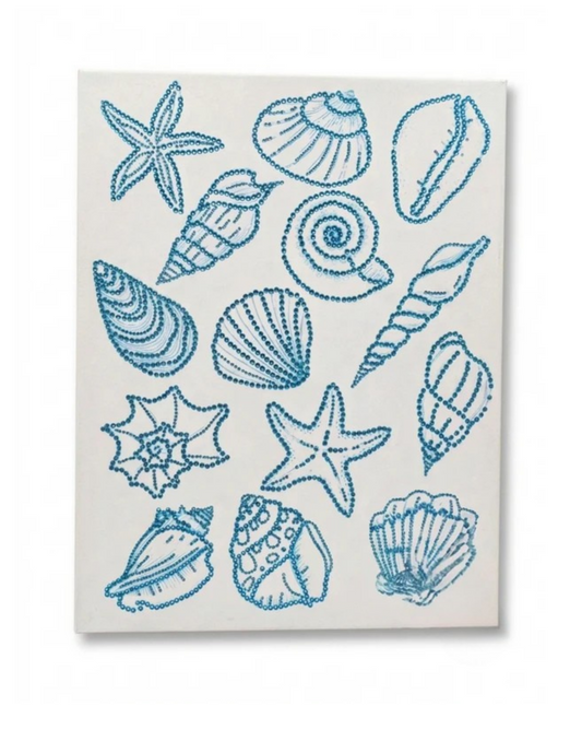 Kit de arte en lienzo con diamantes de imitación de conchas marinas
