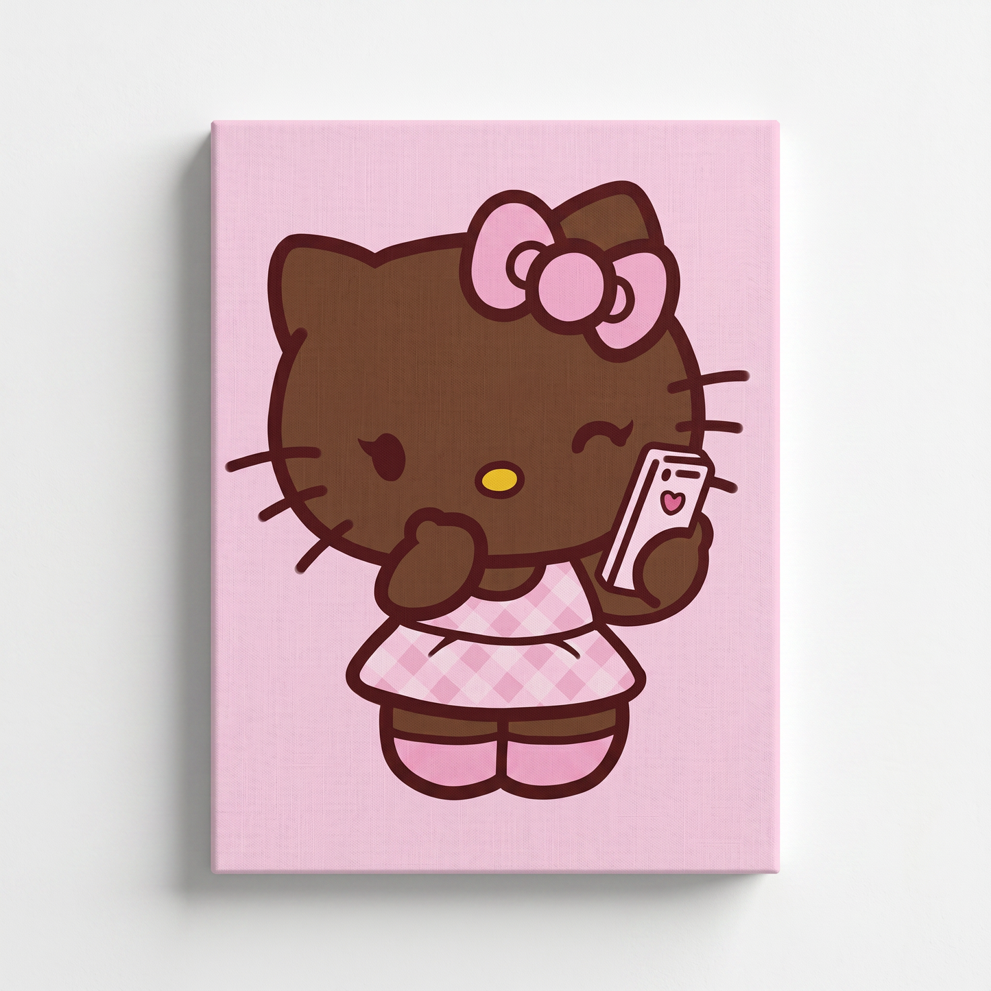 Selfie Tan Kitty Rhinestone Canvas Art Kit