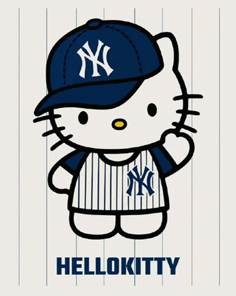 Sporty Kitty Canvas Rhinestone Canvas Art Kit