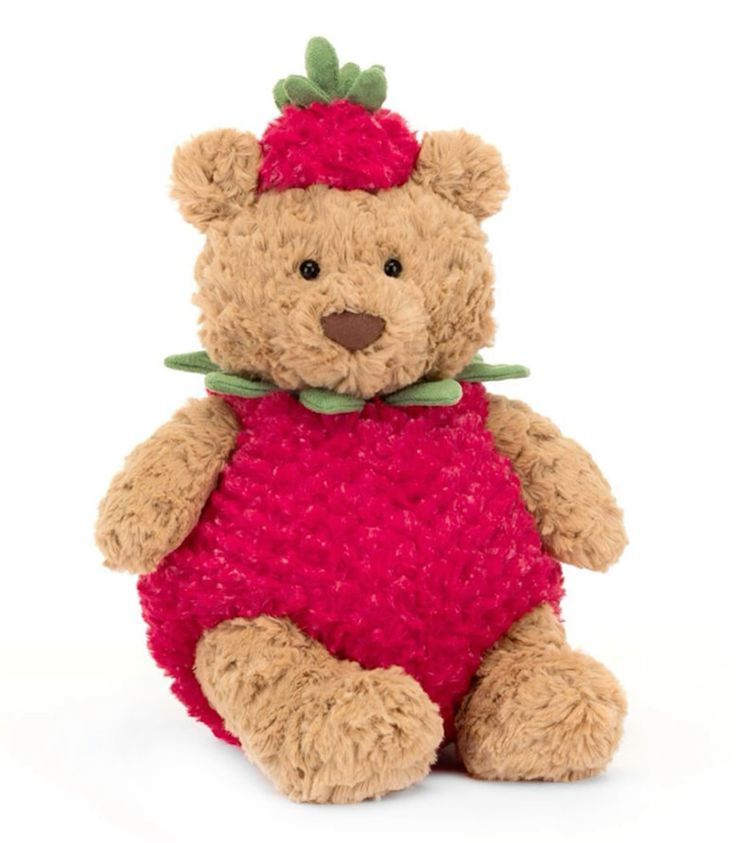 Strawberry Bear  Rhinestone Canvas Art Kit