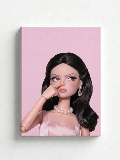 Unbothered Barbie Rhinestone Canvas Art Kit