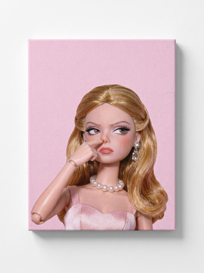 Unbothered Barbie Rhinestone Canvas Art Kit