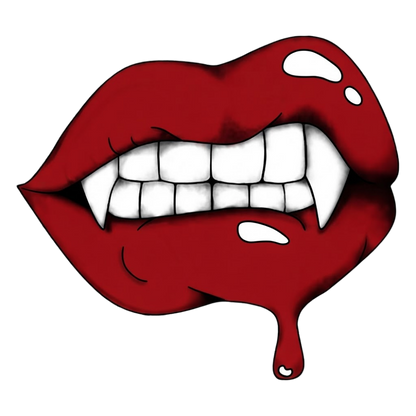 Vampire Lip Rhinestone Canvas Art Kit