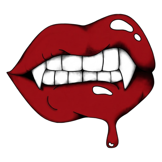 Vampire Lip Rhinestone Canvas Art Kit