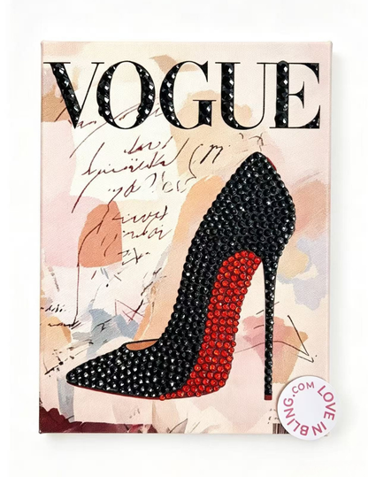Vogue High Heels Rhinestone Canvas Art Kit