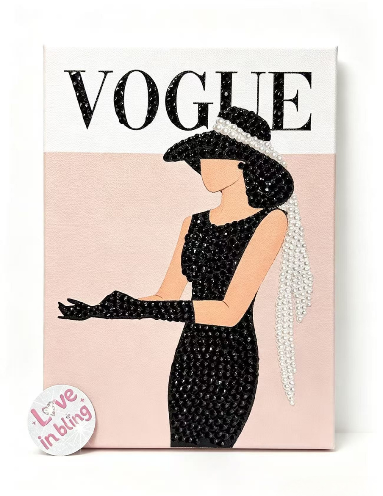 Vogue Rhinestone Canvas Art Kit