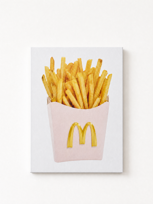 French Fries Rhinestone Canvas Art Kit (Pink)
