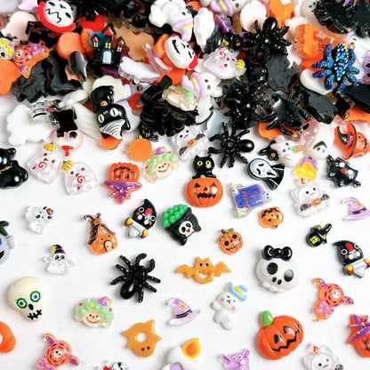 Halloween Flatback Resin Charms Pack (50 PCS / Assorted Random)