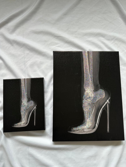 Baddie X-Ray Glam Heel Rhinestone Canvas Art Kit