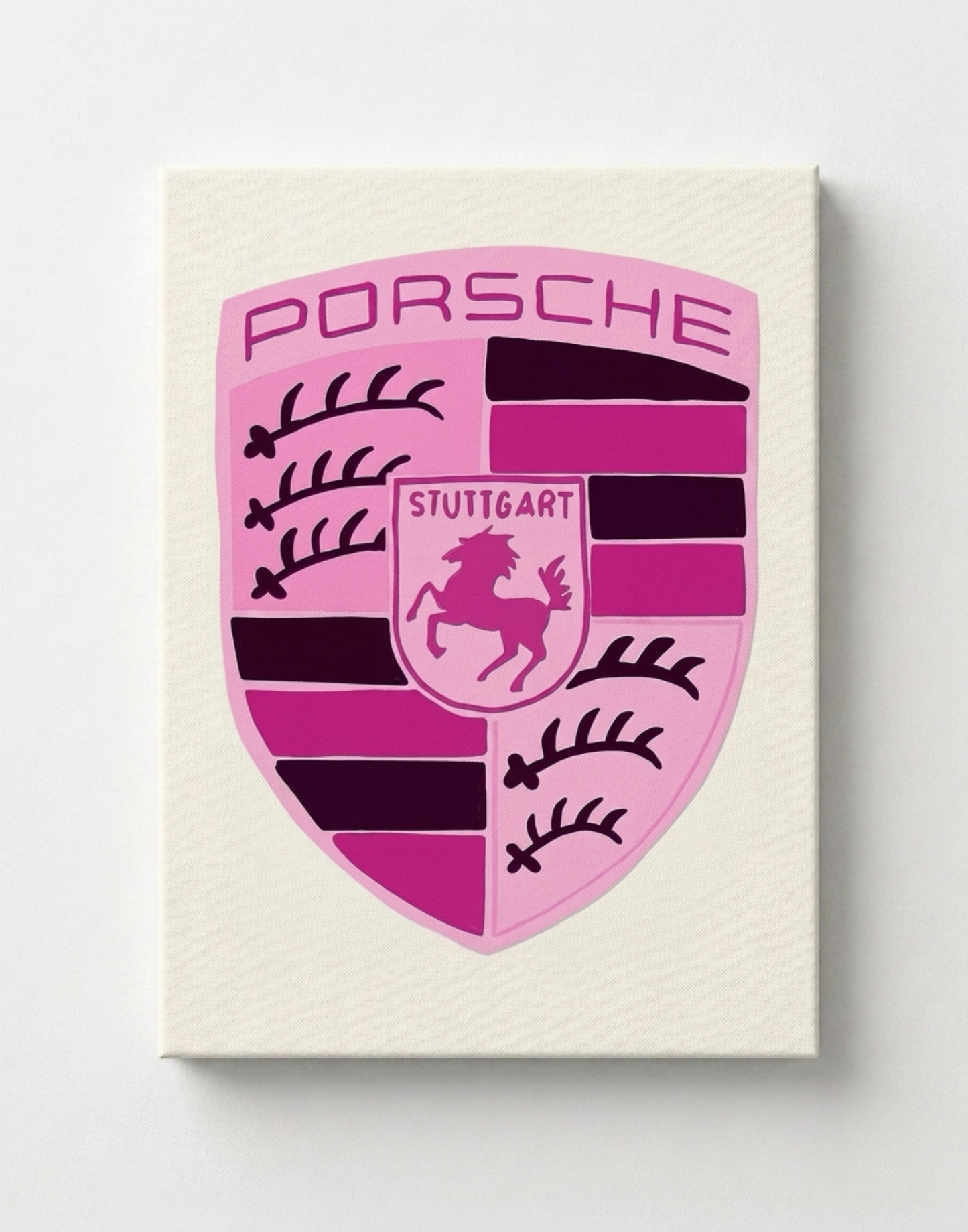 Porsche Logo Rhinestone Canvas Art Kit